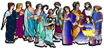 cartoon of all the Muses